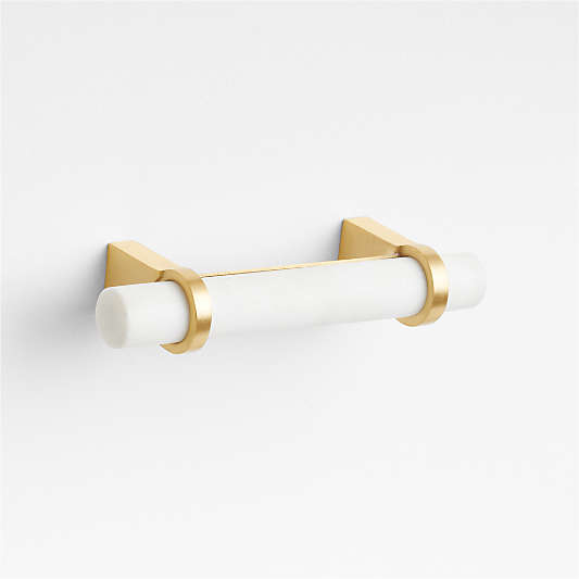 Modern Marble Brushed Brass Cabinet Drawer Bar Pull 6"