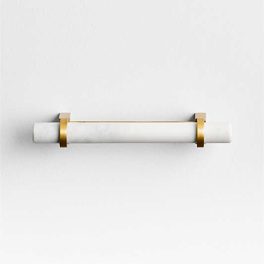 Modern Marble Brushed Brass Cabinet Drawer Bar Pull 4"