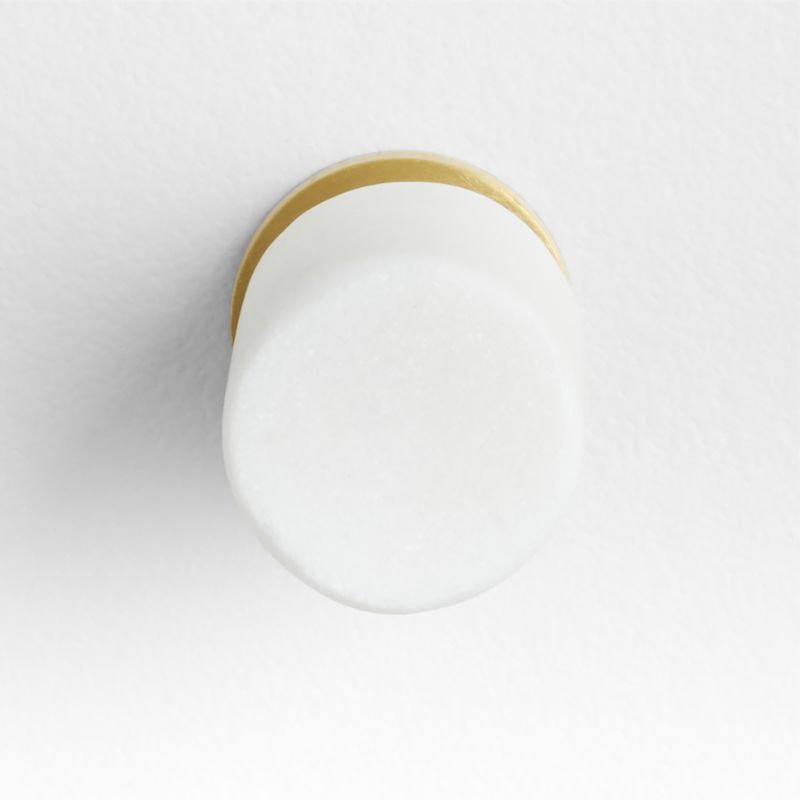 Modern Marble Brushed Brass Cabinet Knob - image 0 of 4