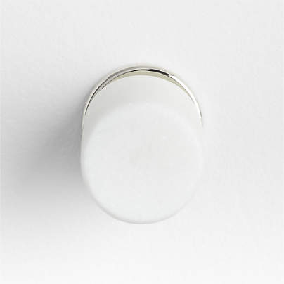 Modern Marble Chrome Silver Cabinet Knob