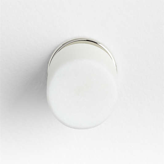 Modern Marble Chrome Silver Cabinet Knob