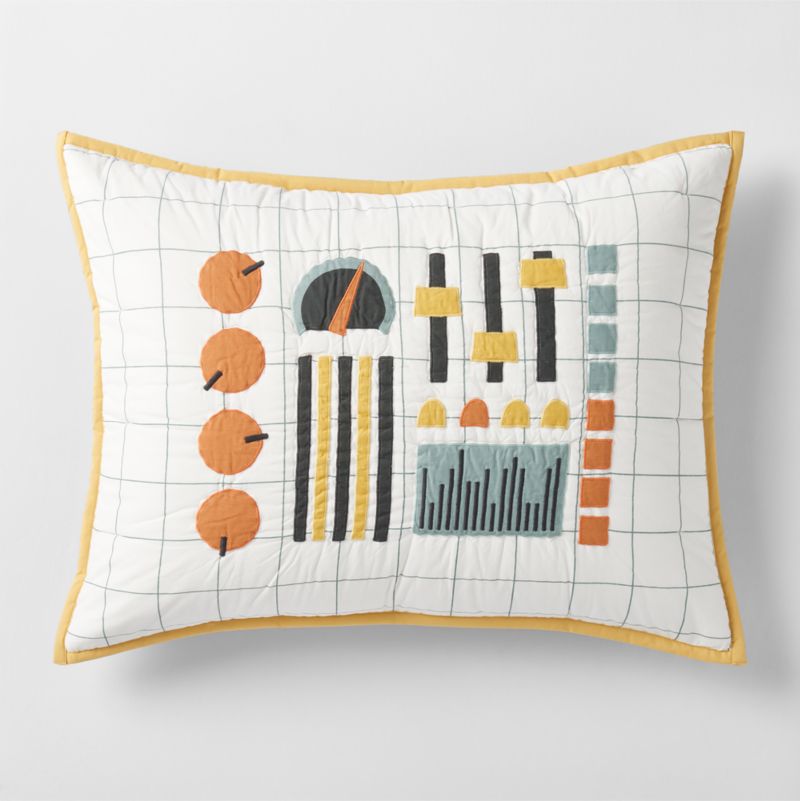 Modern Robot Organic Cotton Kids Pillow Sham