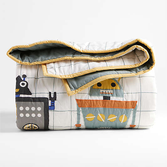 Modern Robot Organic Cotton Kids Full/Queen Quilt