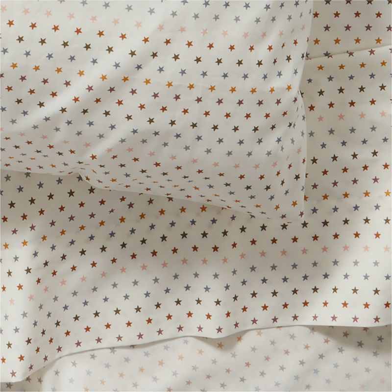 Modern Star Kids Organic Brushed Cotton Multicolor Queen Sheet Set - image 5 of 6