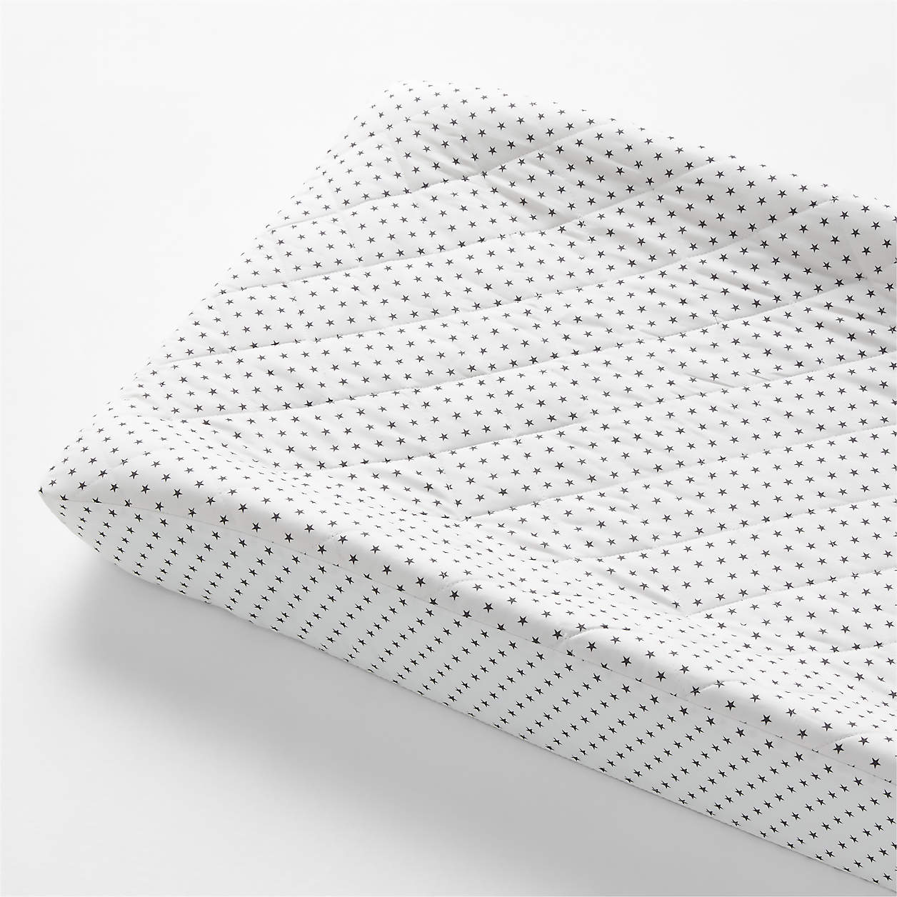 Modern Star Organic Brushed Cotton Black and White Baby Changing Pad