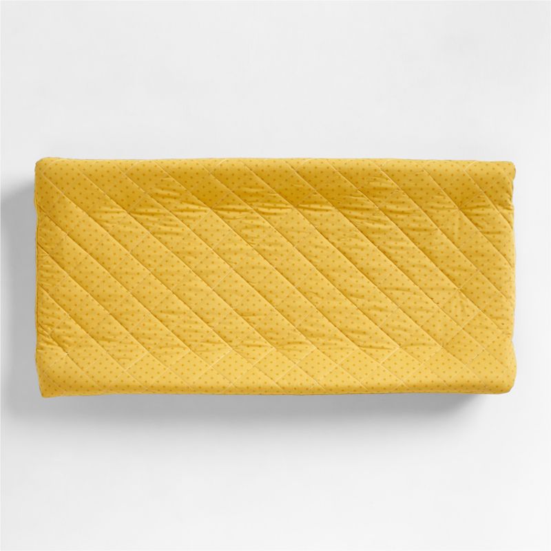 Modern Star Organic Brushed Cotton Yellow Baby Changing Pad Cover - image 2 of 3