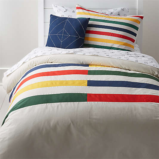 Modern Full/Queen Striped Duvet Cover