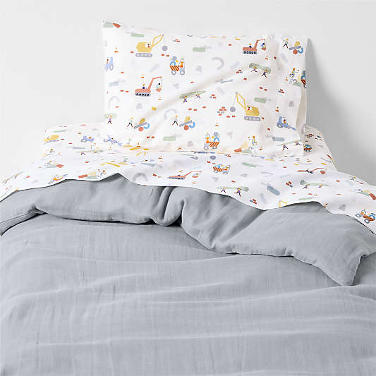 Stay Cool Modern Trucks Organic Cotton Toddler Sheet Set