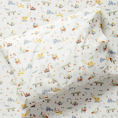 Stay Cool Modern Trucks Organic Cotton Kids Pillowcase