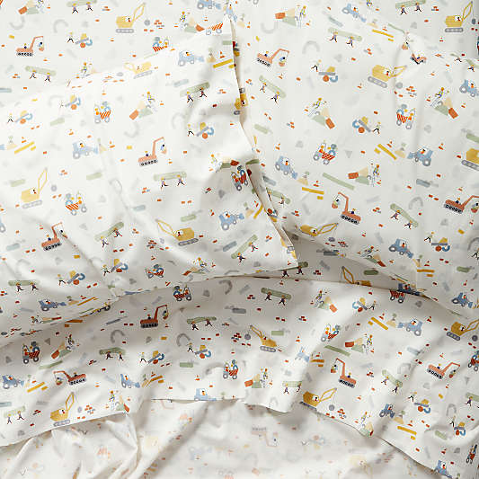 Stay Cool Modern Trucks Organic Cotton Kids Full Sheet Set