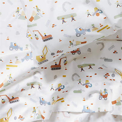 Stay Cool Modern Trucks Organic Cotton Kids Sheet Set