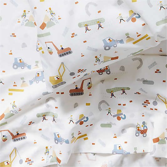 Stay Cool Modern Trucks Organic Cotton Kids Sheet Set