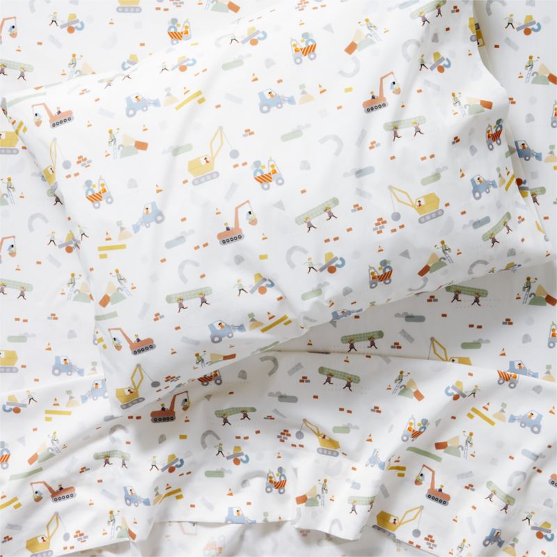 Modern Trucks Organic Cotton Kids Twin Sheet Set