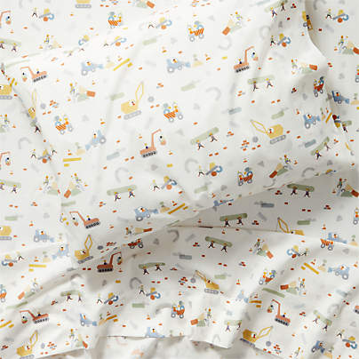 Stay Cool Modern Trucks Organic Cotton Kids Twin Sheet Set