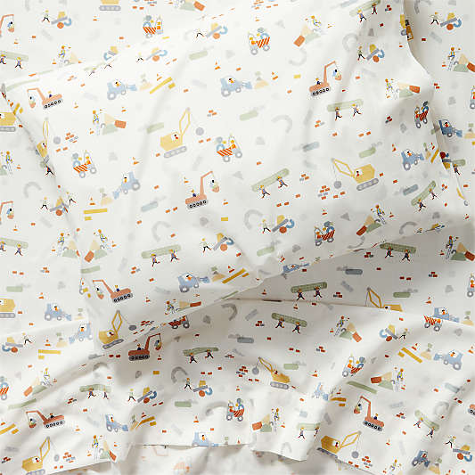 Stay Cool Modern Trucks Organic Cotton Kids Twin Sheet Set