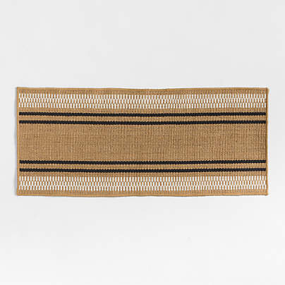 Modern Woven Stripe Indoor/Outdoor Doormat 24"x57"