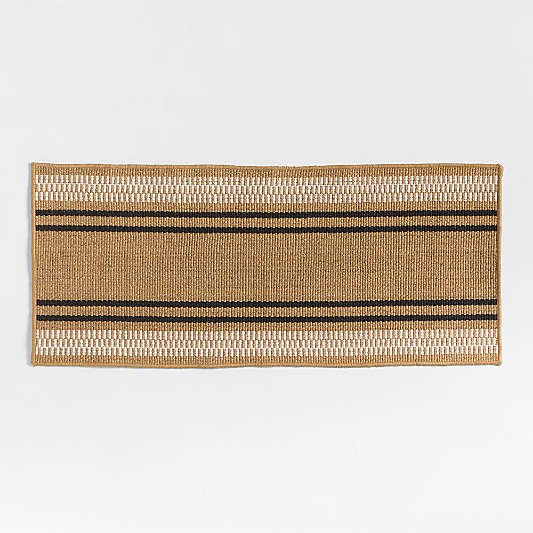 Modern Woven Stripe Indoor/Outdoor Doormat 24"x57"