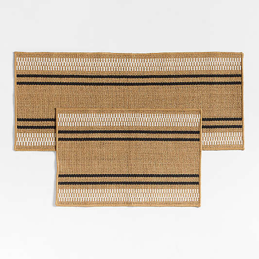 Modern Woven Stripe Indoor/Outdoor Doormat 24"x57"