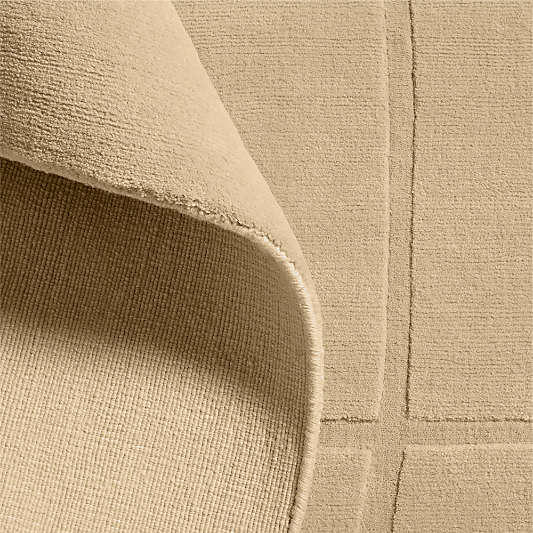 Modena Wool Handwoven Beige Area Rug 9'x12'