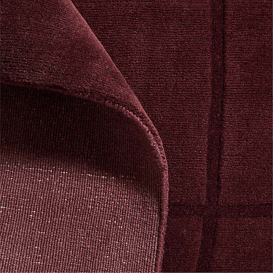 Modena Wool Handwoven Burgundy Area Rug 6'x9'