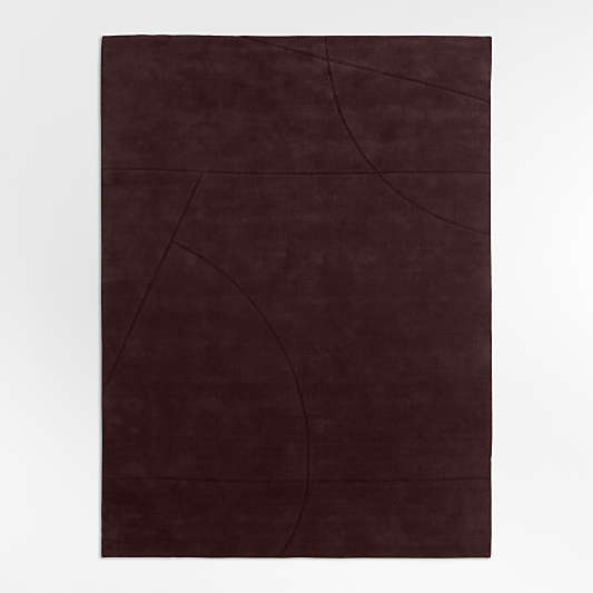 Modena Wool Handwoven Burgundy Area Rug