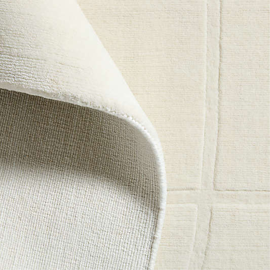 Modena Wool Handwoven Ivory Area Rug 8'x10'