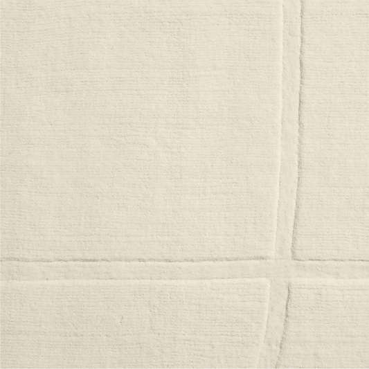 Modena Wool Handwoven Ivory Rug Swatch 12"x18"