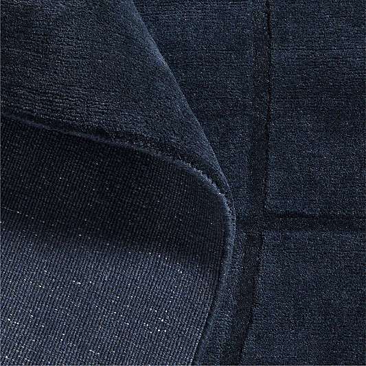 Modena Wool Handwoven Navy Area Rug 8'x10'