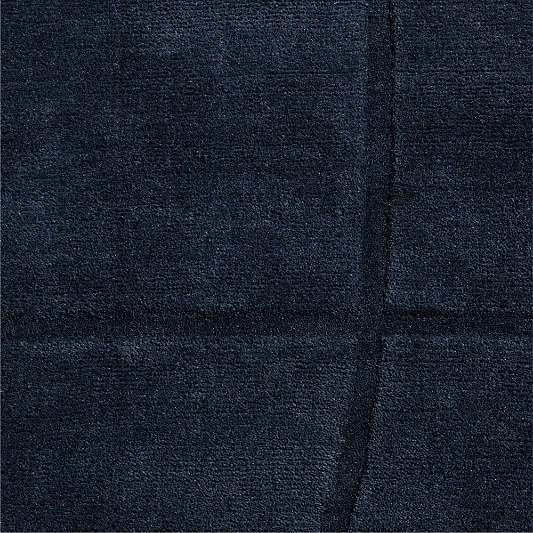 Modena Wool Handwoven Navy Rug Swatch 12"x18"