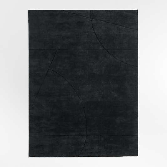 Modena Premium Wool Handwoven Navy Area Rug