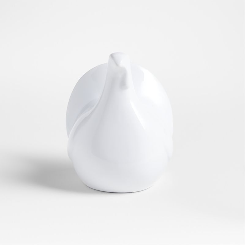 Modern White Ceramic Thanksgiving Baby Turkey Sculpture - image 2 of 7