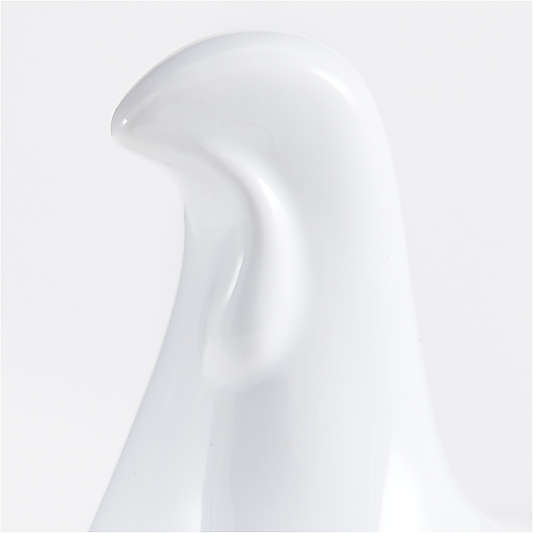 Modern White Ceramic Thanksgiving Baby Turkey Sculpture