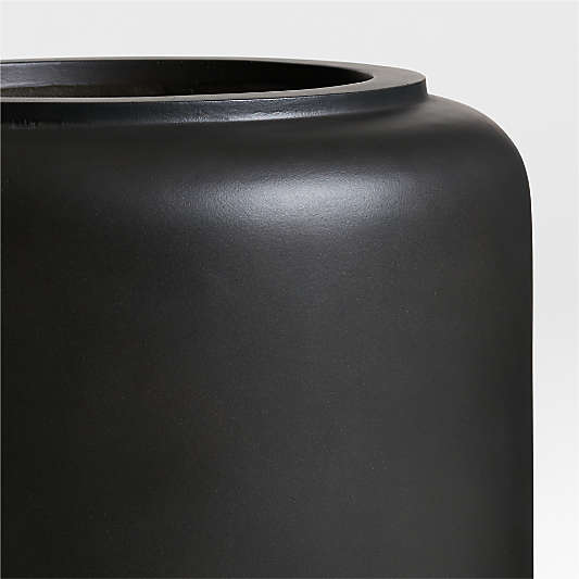 Modern Crock Low Black Planter
