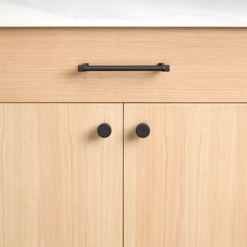 Modern 4" Fluted Matte Black Cabinet Drawer Bar Pull - image 3 of 6