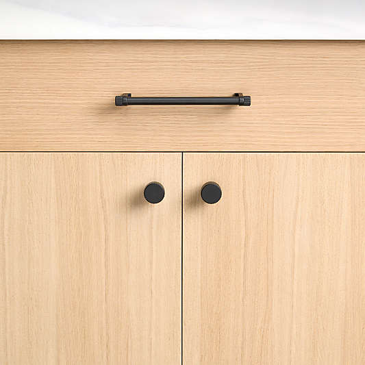 Modern Fluted Matte Black Cabinet Drawer Bar Pulls