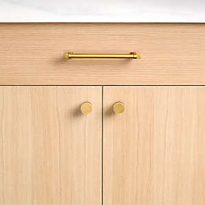 7 Damon Edge Brushed Brass Drawer Pull