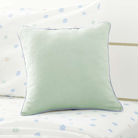 Mint and White Modern Pillow