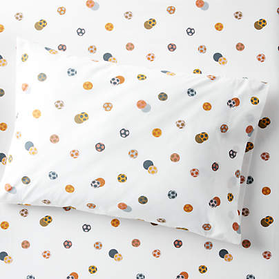 Stay Cool Modern Soccer Organic Cotton Kids Pillowcase