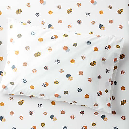 Stay Cool Modern Soccer Organic Cotton Kids Pillowcase