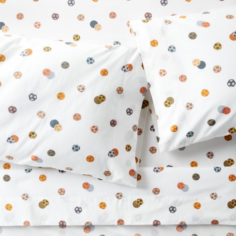 Stay Cool Modern Soccer Organic Cotton Kids Twin Sheet Set - image 2 of 5