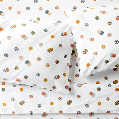 Stay Cool Modern Soccer Organic Cotton Kids Full Sheet Set