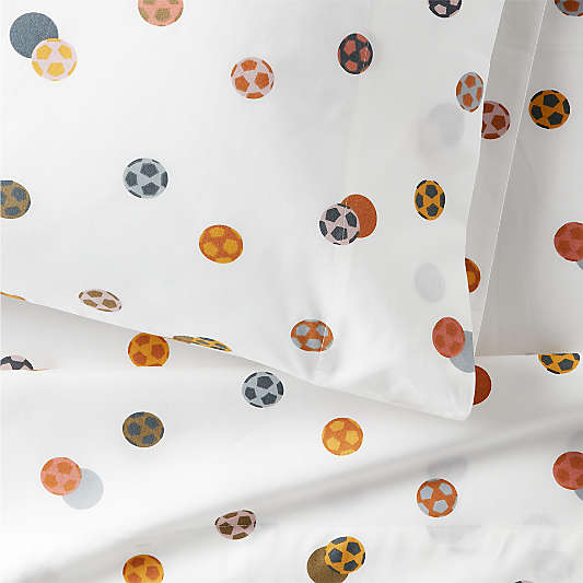 Stay Cool Modern Soccer Organic Cotton Kids Twin Sheet Set