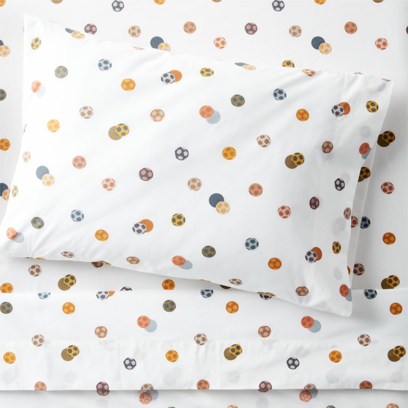 Modern Soccer Organic Cotton Kids Twin Sheet Set