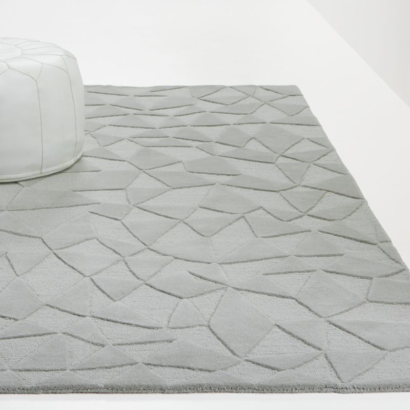 Textured Grey Geometric Kids Rug | Crate & Kids