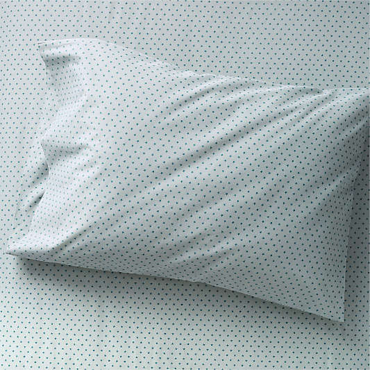 Modern Star Kids Organic Brushed Cotton Blue Pillowcase