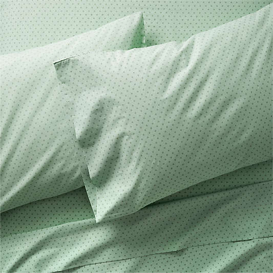 Modern Star Kids Organic Brushed Cotton Green Full Sheet Set