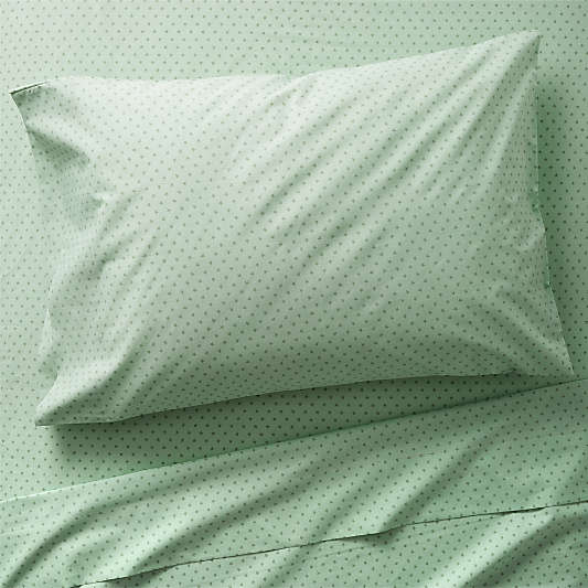 Modern Star Kids Organic Brushed Cotton Green Twin Sheet Set