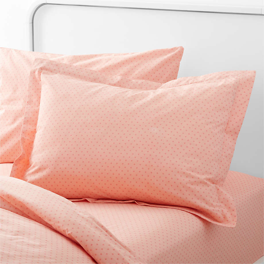 Modern Comfy Tee Pink Stripe Organic Cotton Jersey Kids Pillow