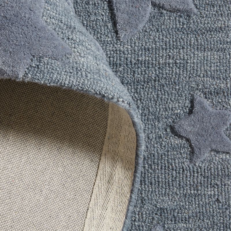 Modern Star Wool Slate Blue Kids Area Rug 5'x8' - image 4 of 5