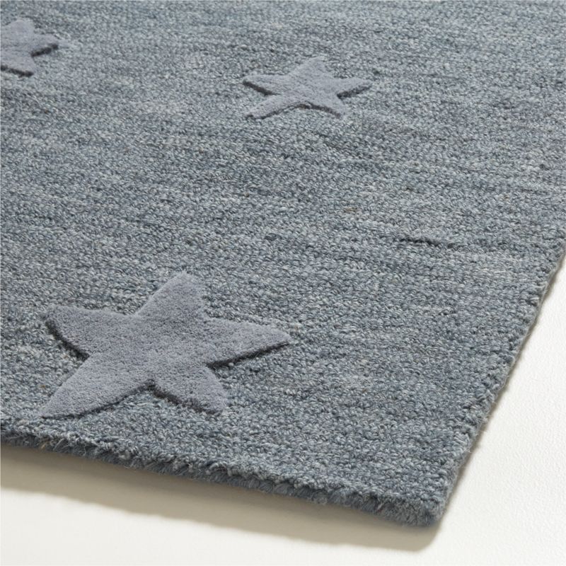 Modern Star Wool Slate Blue Kids Area Rug 5'x8' - image 3 of 5